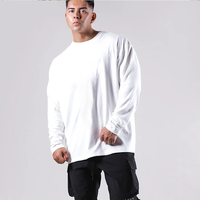 Men's Loose Casual Round Neck Pullover Long Sleeve T-shirt