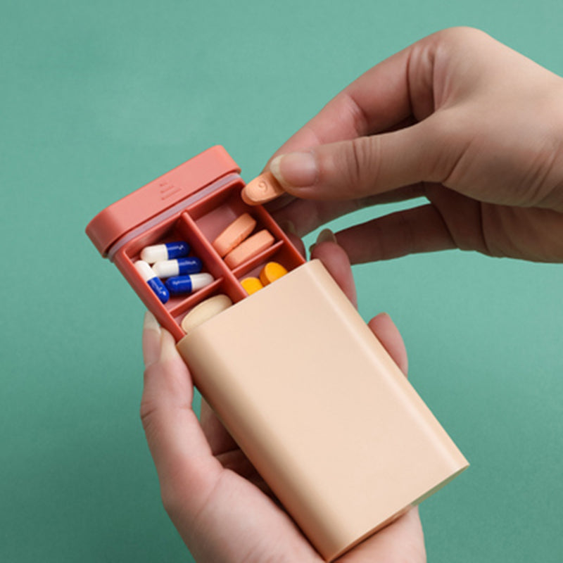 Pill Box Divided Into Small Pill Box Portable Morning