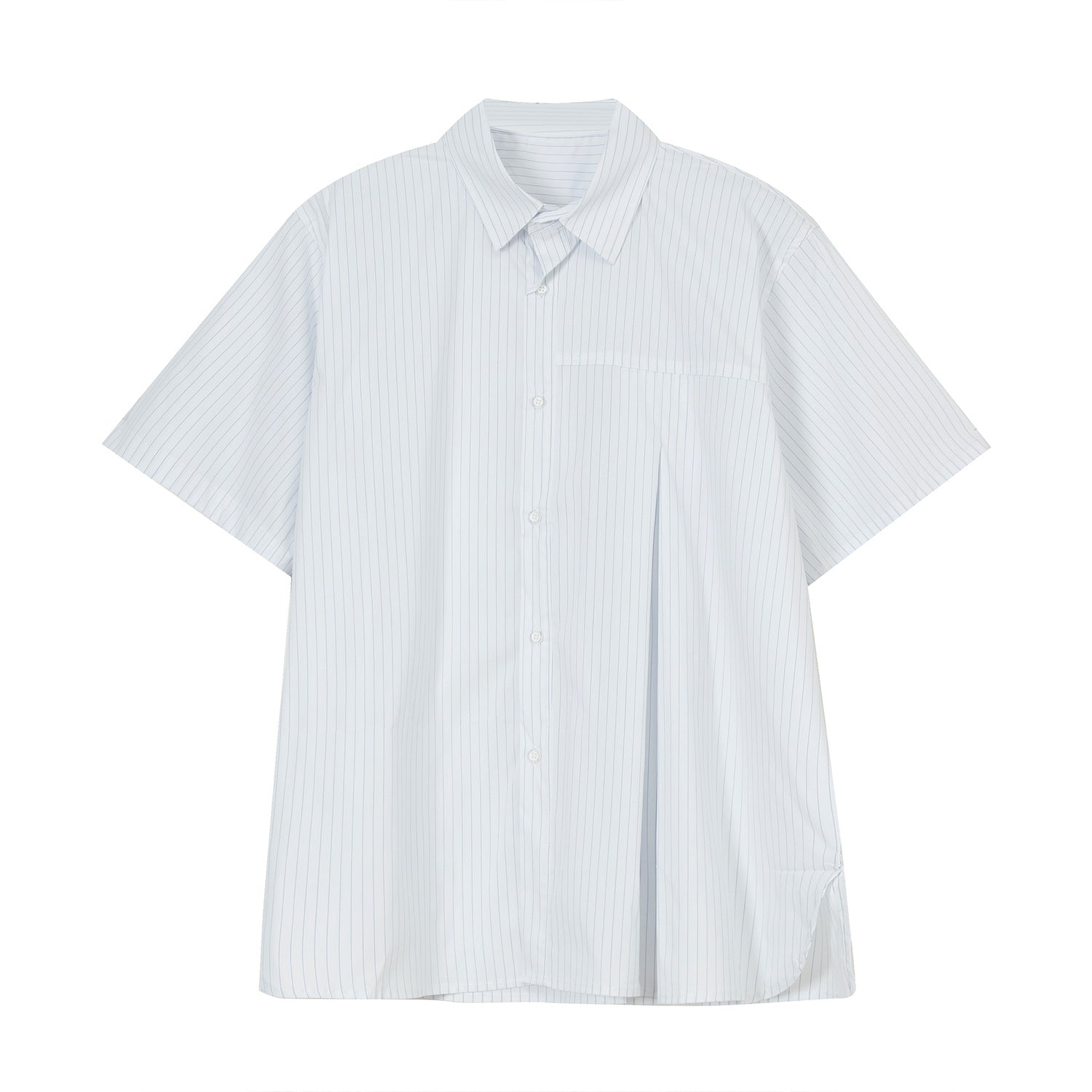 Simple Casual Loose Fold Design Short-sleeved Shirt Tide