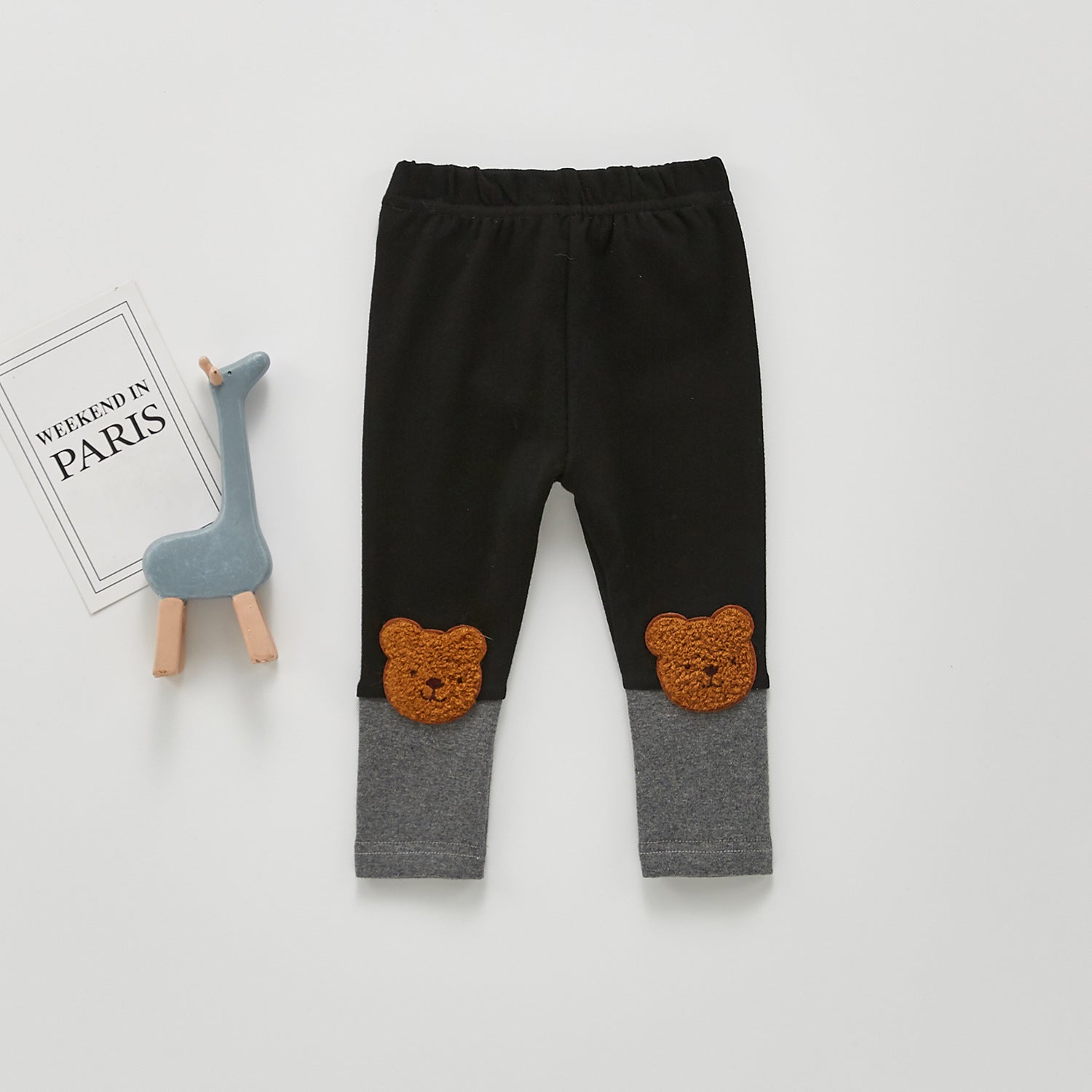 Children's Cute Bear Straight-leg Pants Trousers