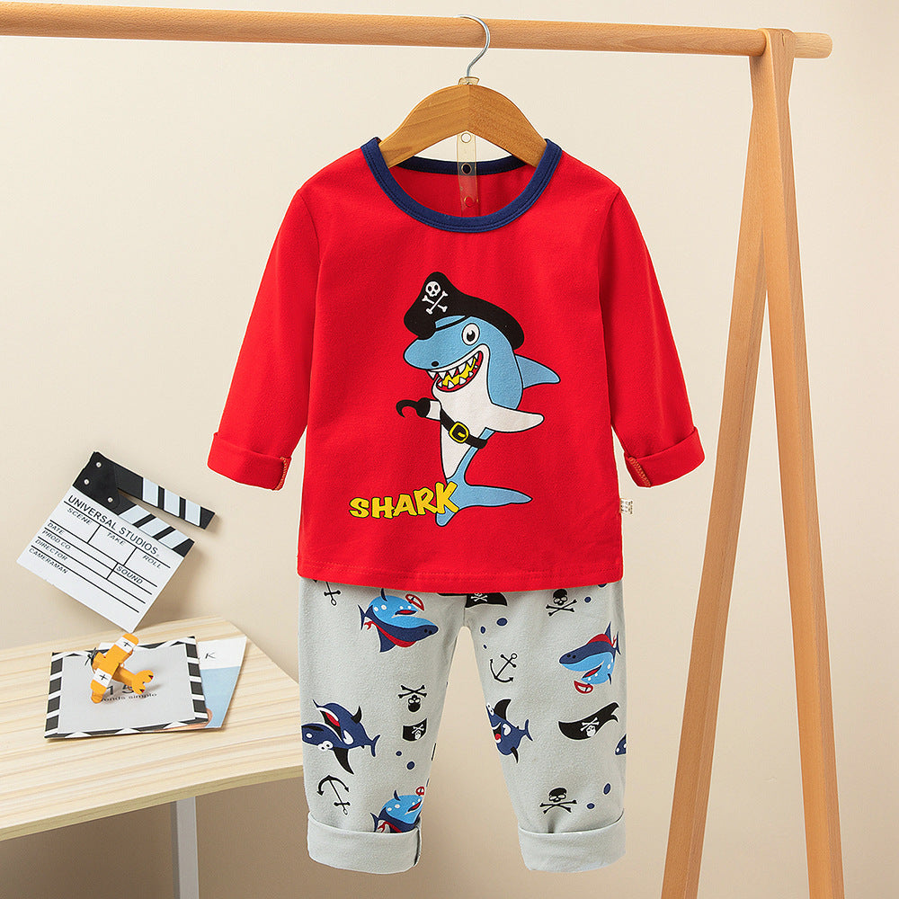 Printed Cute Cartoon Casual Children's Clothing Home Service Suit