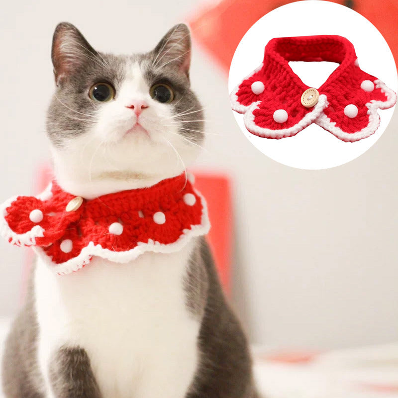 Pet Cats, Dogs, Rabbits, Knitted Collars, Christmas Ornaments, Saliva Towels