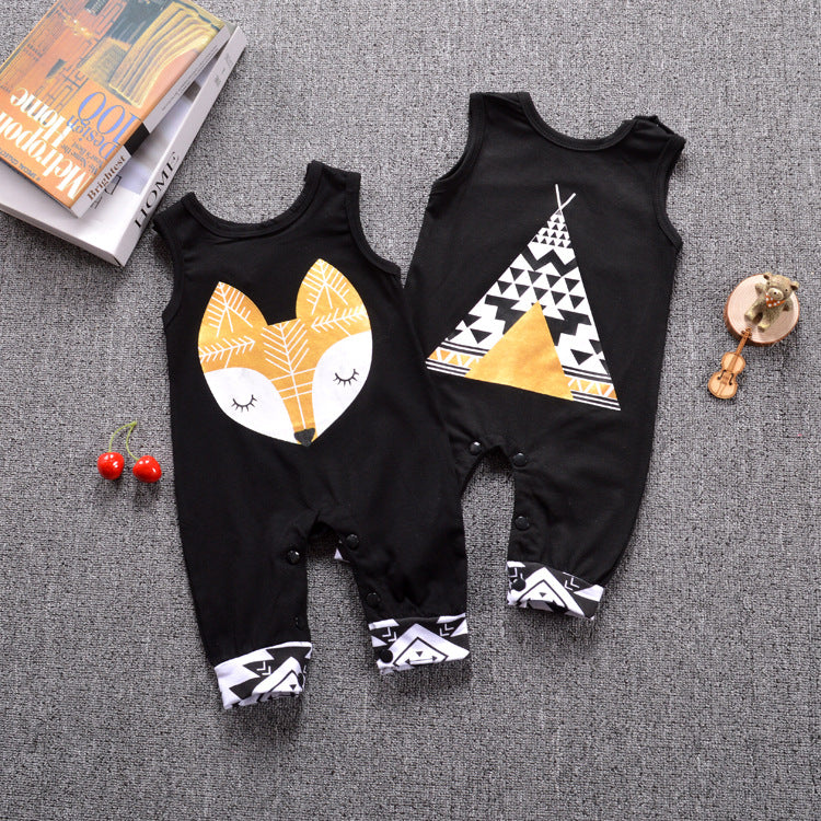 Trendy Pattern Men's And Women's Baby Cotton One-piece