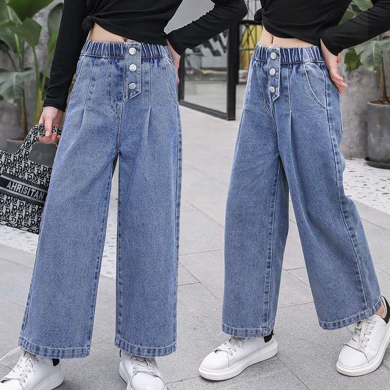 Fashion Loose Simple Casual Girls Jeans