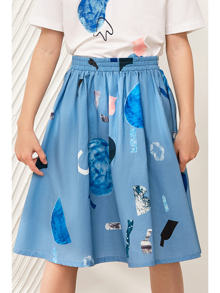 Children's Casual Short Sleeve Skirt Suit