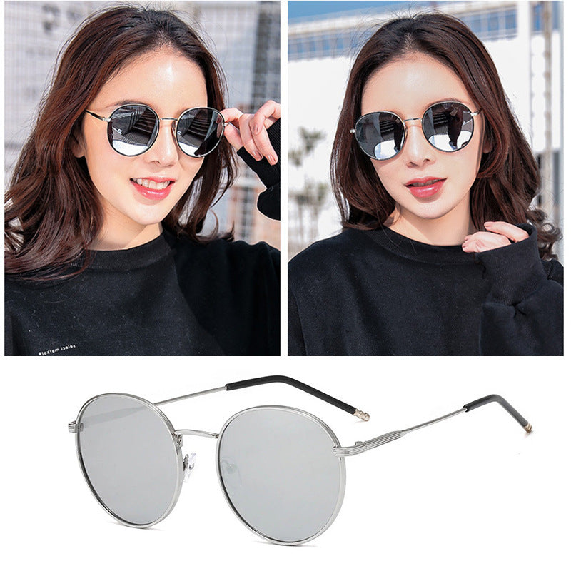 Sunglasses Female Fashion Round Frame Street Shot