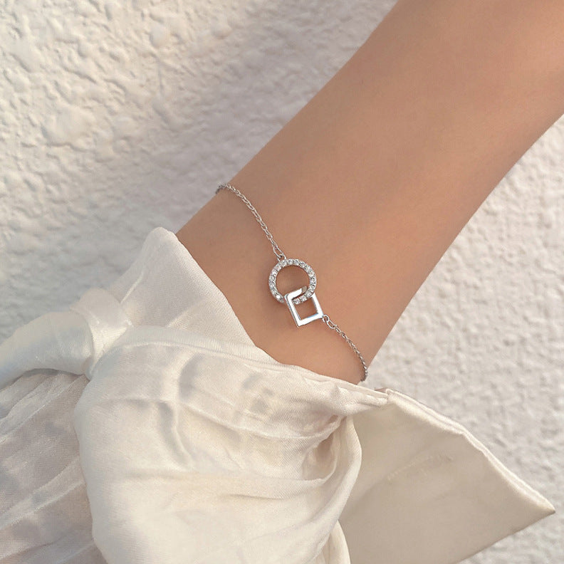 Women's Personalized Design Square Ring Bracelet