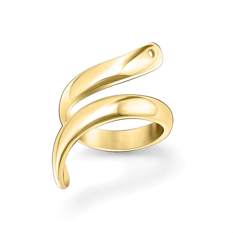 European And American Ins Cold Wind Tail Snake Ring