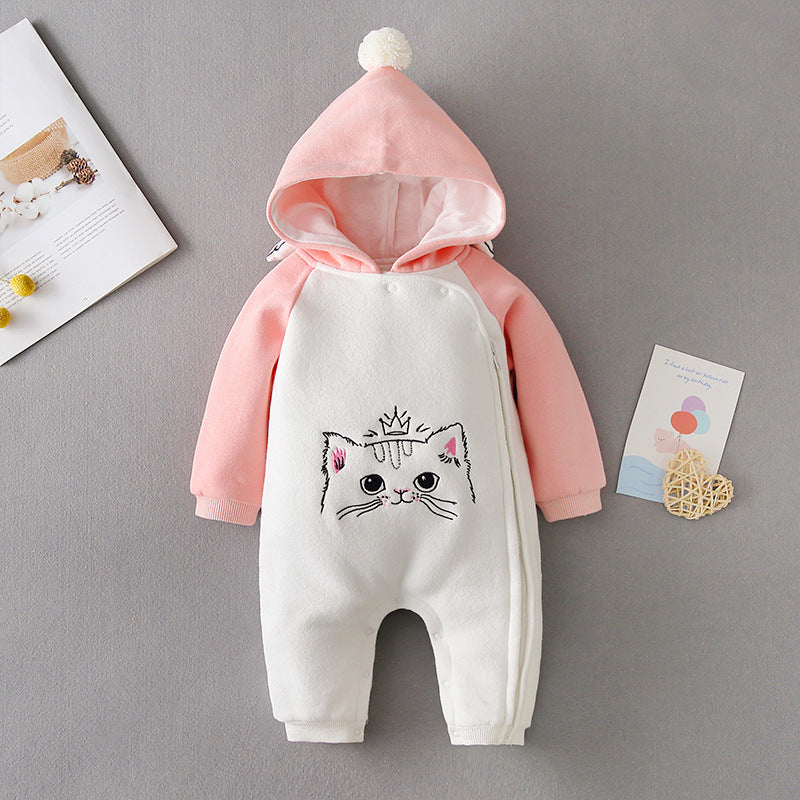 Cute Baby Knitted Cotton One-piece Crawling Suit