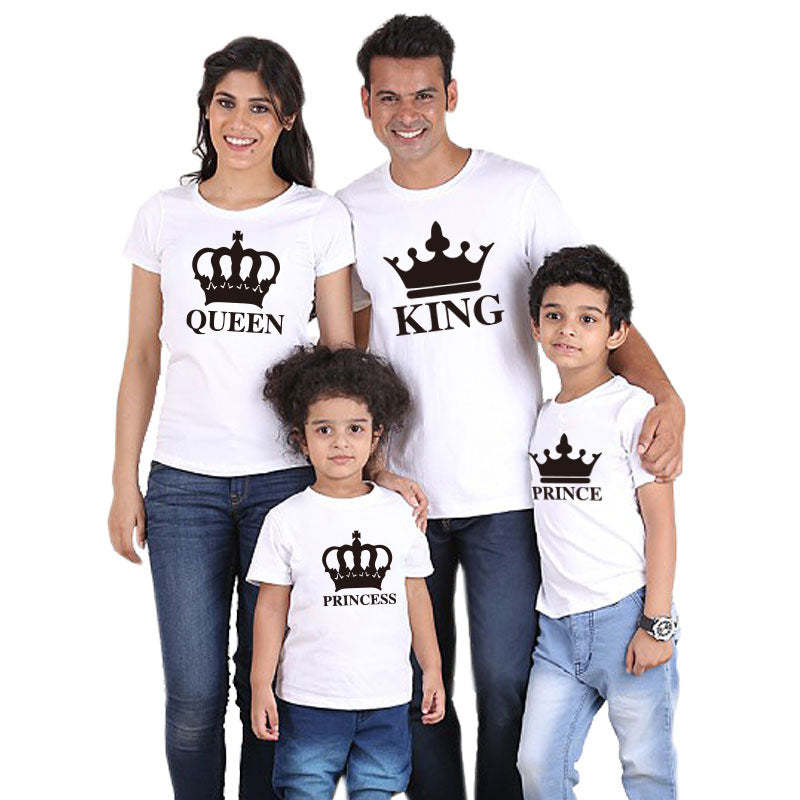 Crown King Family Wear Summer New Short-Sleeved T-Shirt Family Wear