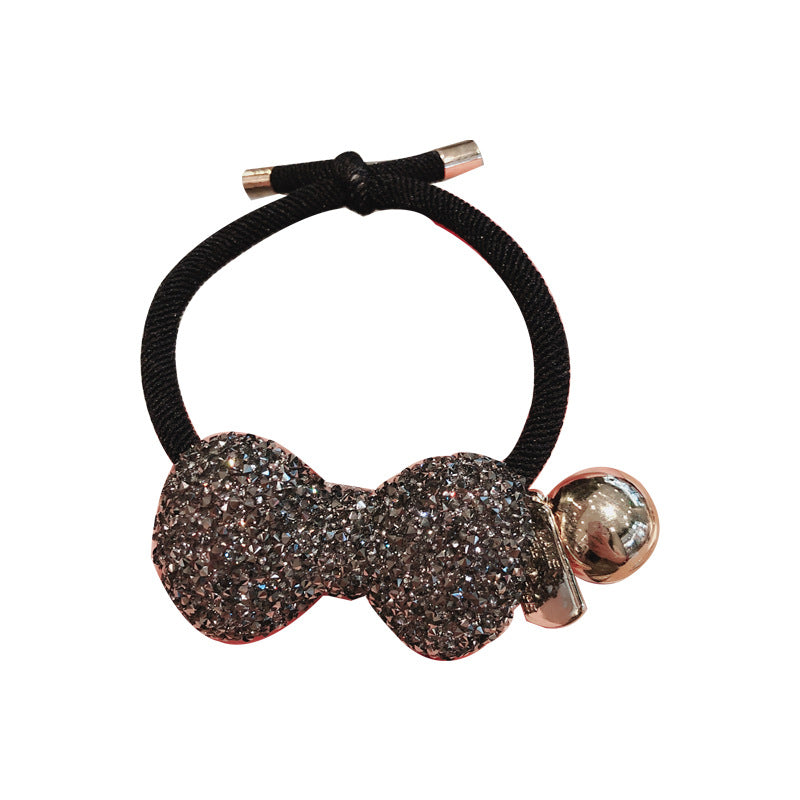 The Same  Bow Hair RopeNet Red Girl Hair Ring, All-match Rubber Band Ball Head Rope