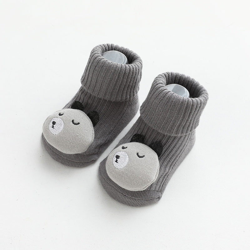 Newborn Baby Socks With Three-dimensional Cartoon Doll