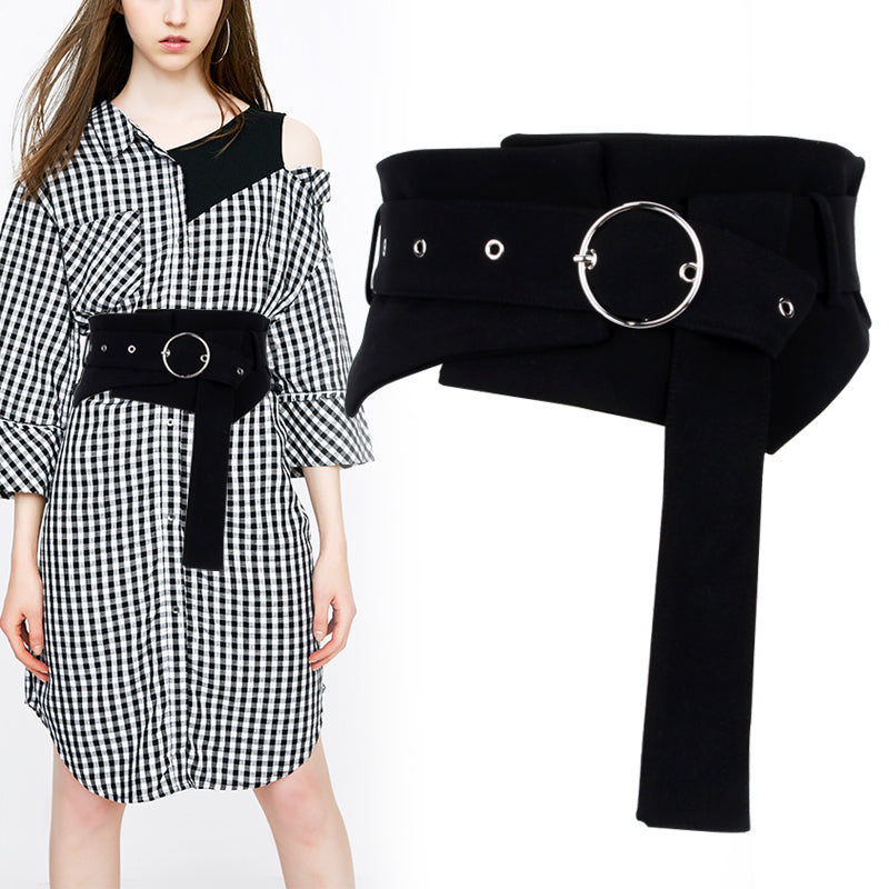 Ladies Fashion Simple Suit Wide Belt Accessories
