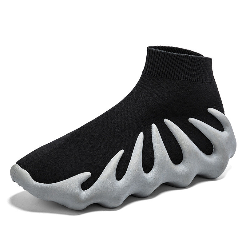 High-top Couple Socks Shoes Octopus Flying Woven Casual Sports Ankle Boots