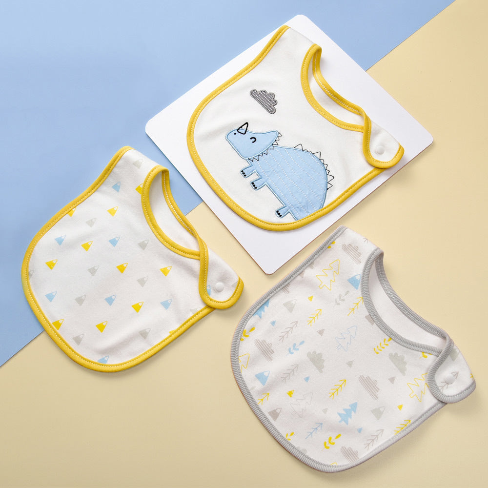 Simple Printed Cotton Waterproof Baby Bib