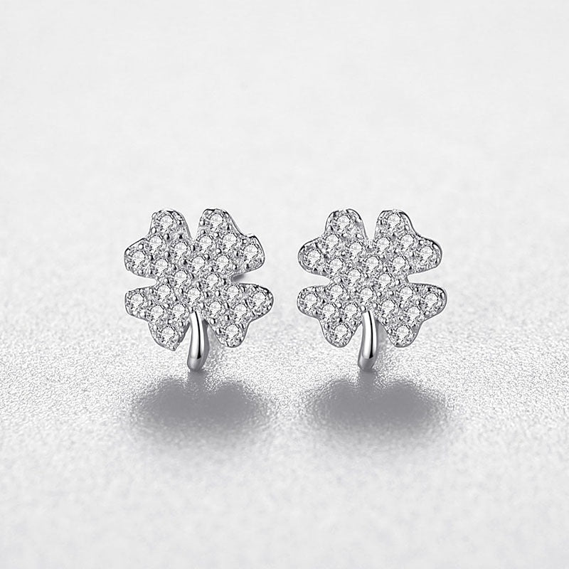 pair of silver earrings 