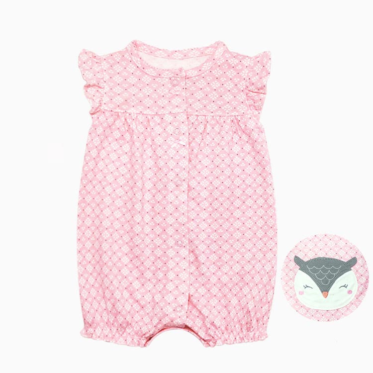 Fashion Cute Simple Short-sleeved Baby Jumpsuit