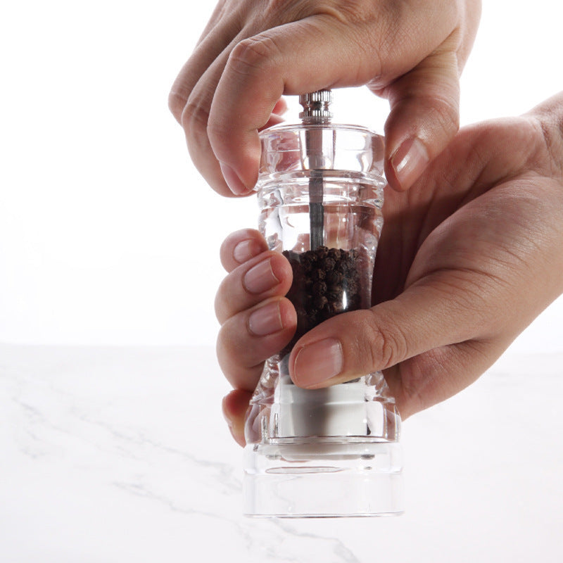 Acrylic Grinder Transparent Manual Pepper Grinder Ceramic Core Multi-purpose Seasoning Bottle