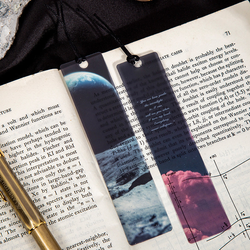 PET Bookmark Literary Frosted Simple Transparent Book Holder