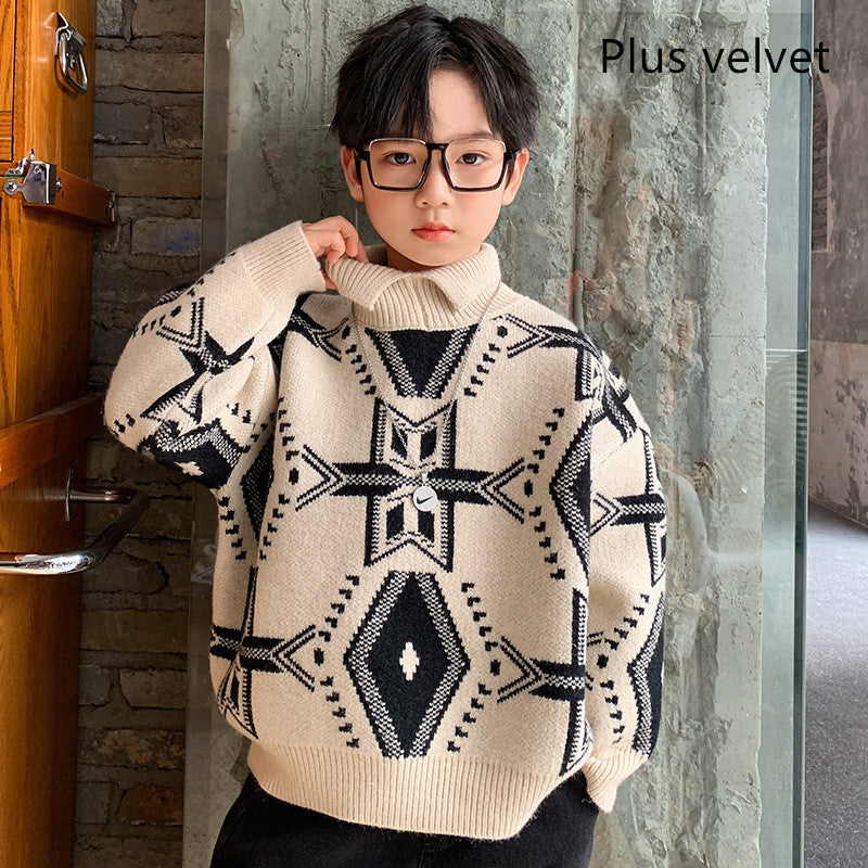 Super Western Style Fashionable Tops Fall Winter Stretch Knit Sweater