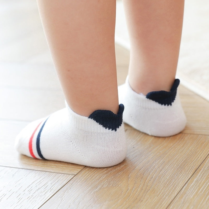 5 Pairs Of Baby Girls Cotton Mesh Newborn Socks