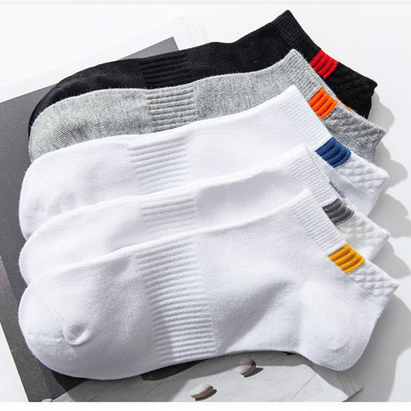 Summer Short Tube Invisible Socks Men's Pure Color Shallow Mouth