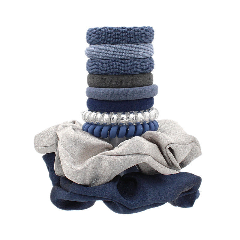 Satin Large Intestine Ring Seamless Nylon Towel Ring Set