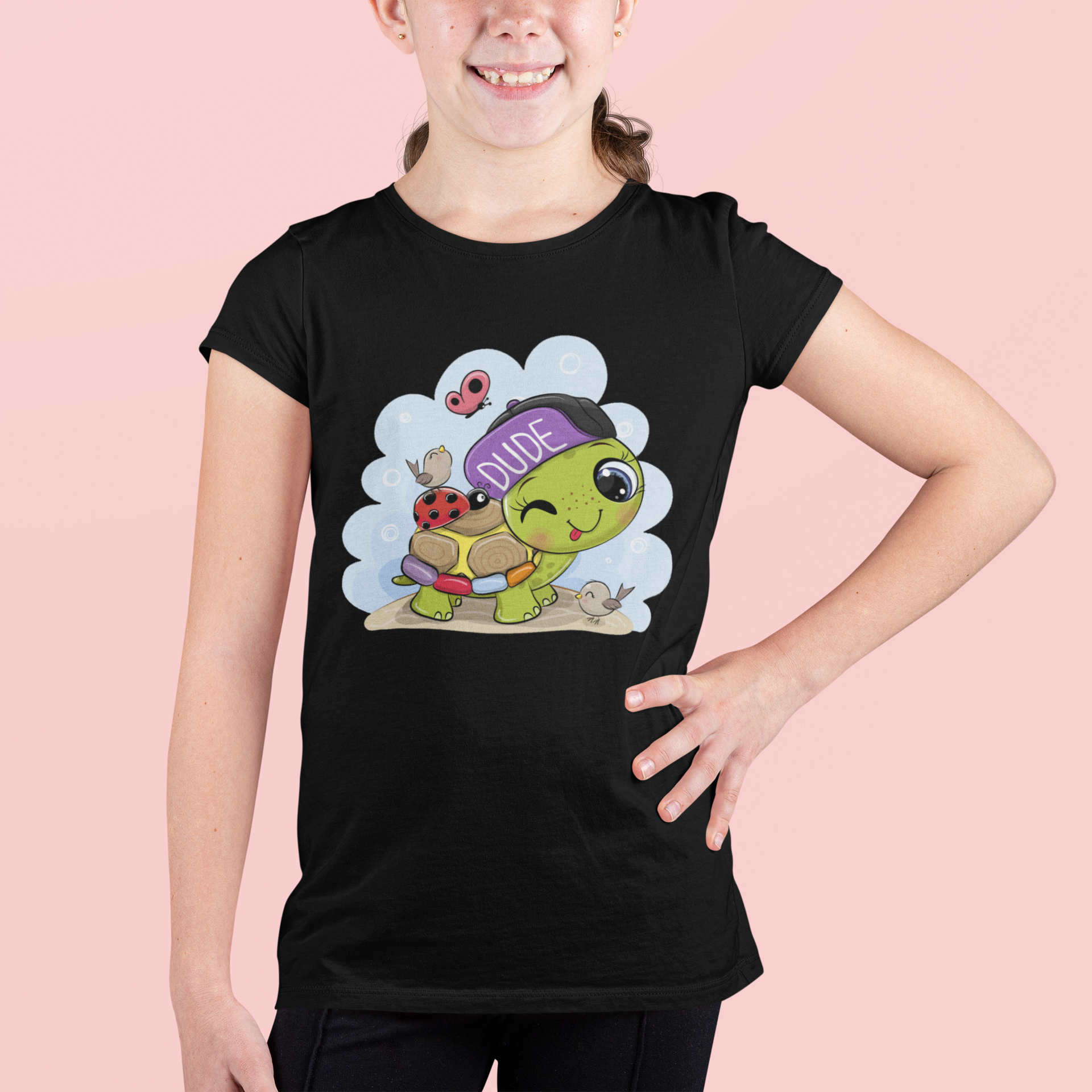 Girls T-Shirt (cute turtle)