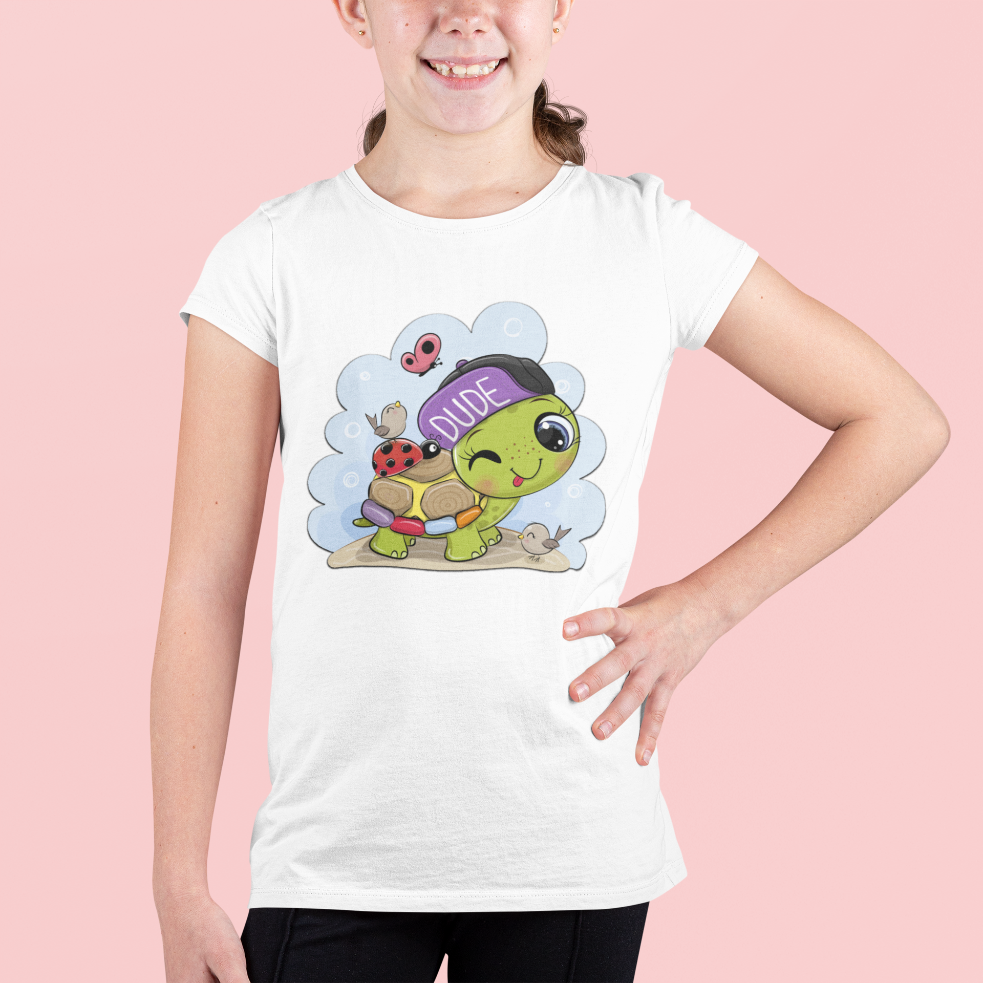 Girls T-Shirt (cute turtle)