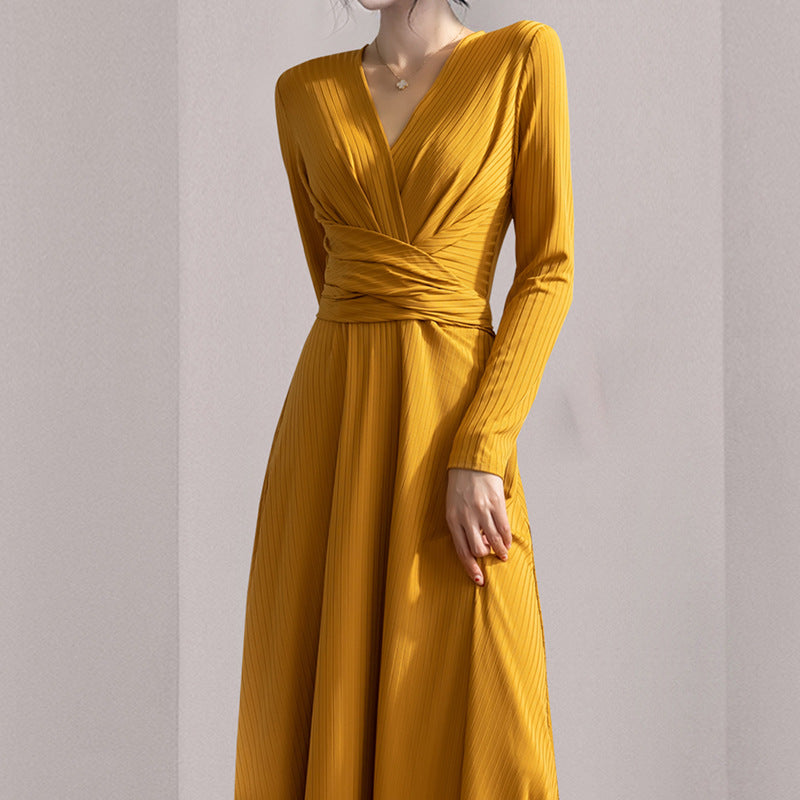 Women's French Hepburn Style Retro Slim Dress