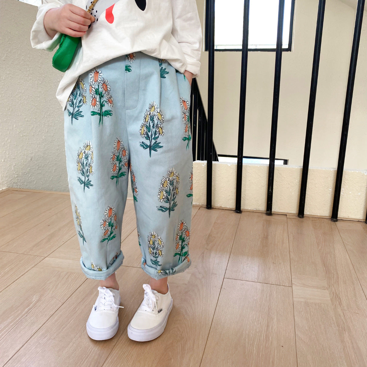Flower Children's Foreign Style Broken Flower Radish Baby Trousers