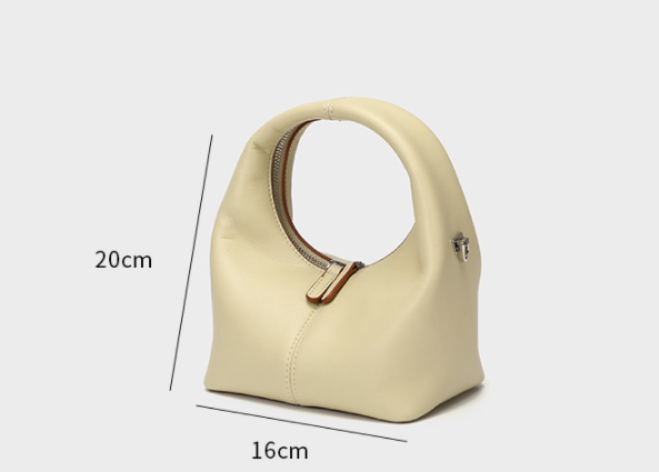 حقيبة يد نسائية من الجلد الناعم بتصميم فرنسي