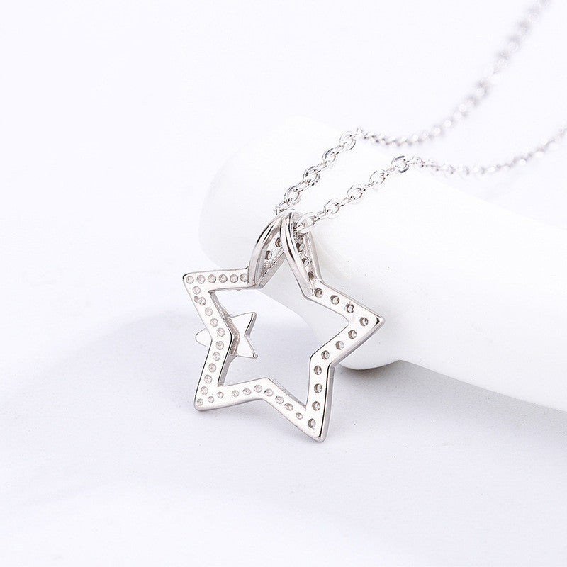Fashionable And Simple Five-pointed Star Pendant Hip Hop Clavicle Chain For Women