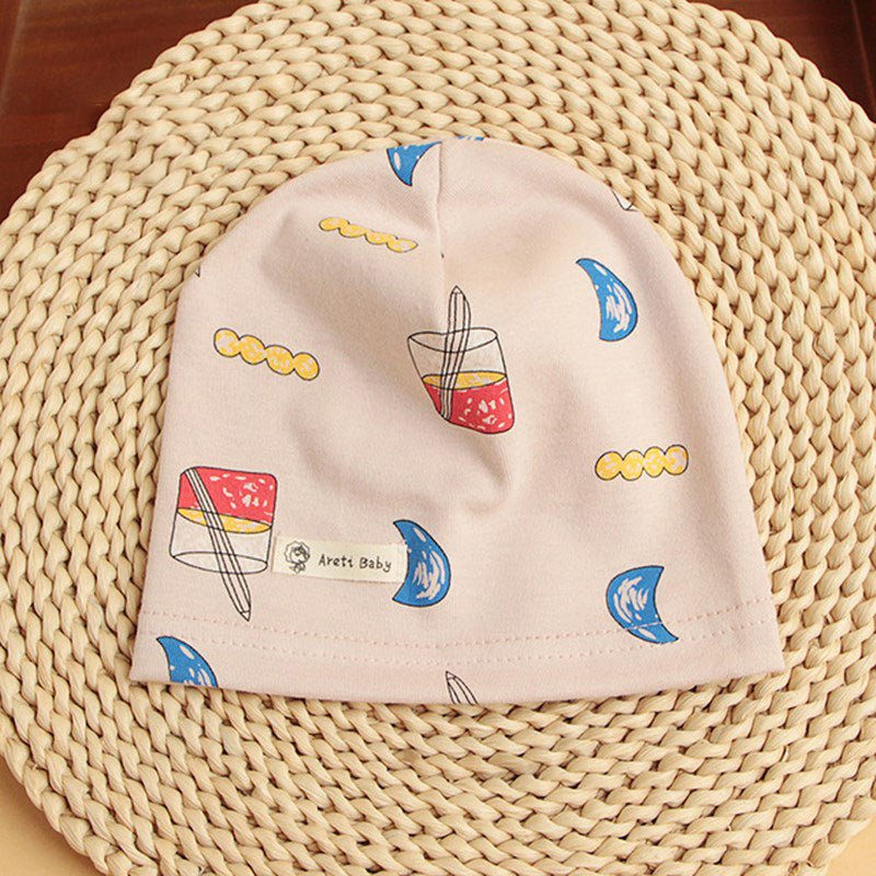 Infant Cotton Printed Warm Ear Protection Hat