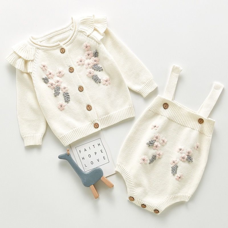 Baby Embroidered Jumpsuit Autumn And Winter Princess Outing Clothes
