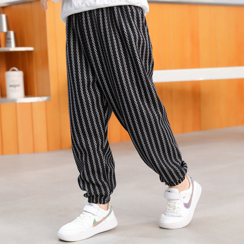 Outer Wear Plus Velvet Thick Warm Trousers Children's Fashion Trend Casual Pants