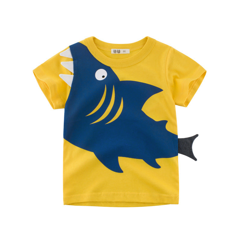 Boys Short-sleeved T-shirts, Children's Clothing, Baby Tops