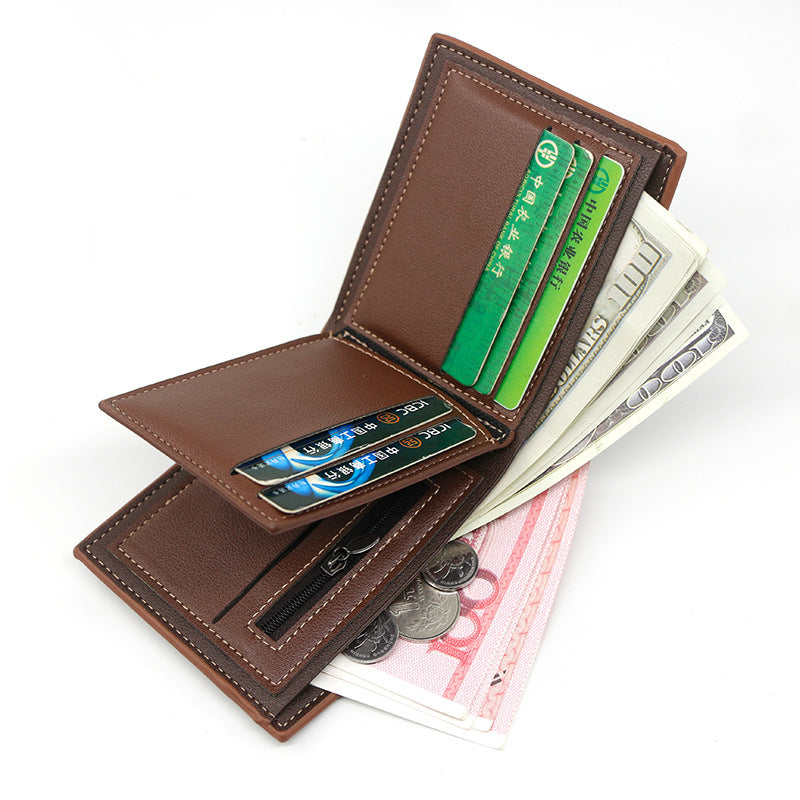 Men's Short Retro Large Capacity Fashion Casual Multi-card Wallet