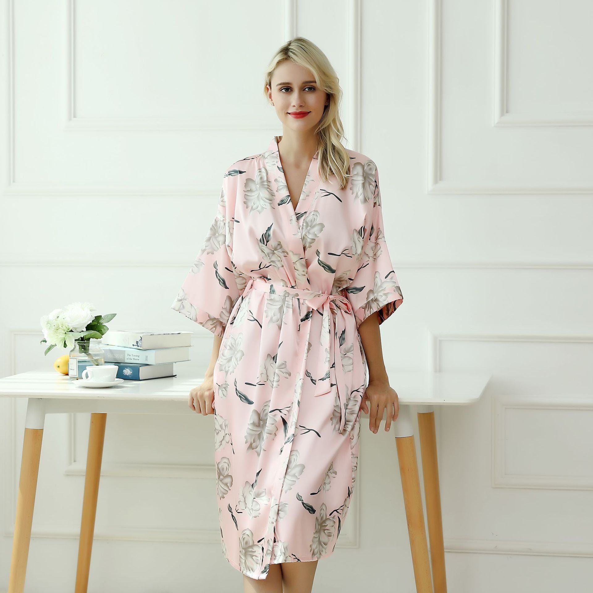 Pajamas Silk Comfortable Soft Satin Fabric At Home