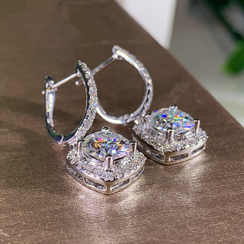 Exquisite Ladies Micro-inlaid Zircon All-match Earrings