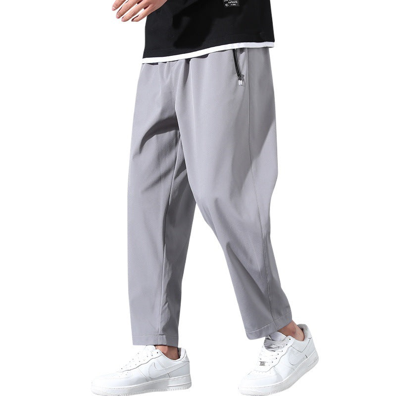 Summer New Men's Casual Workwear Long Pants Loose Sports Trendy Pants