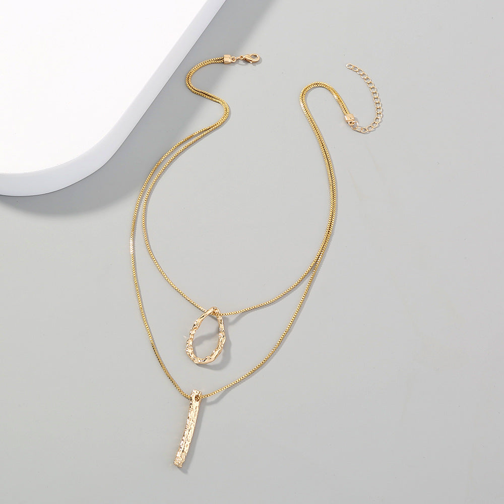 Simple Necklace Ins Hip-hop Niche Design Metal Pendant Clavicle Chain