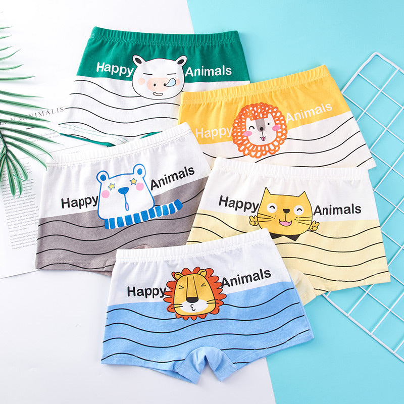 Boys' Soft Cartoon Cotton Printed Underpants