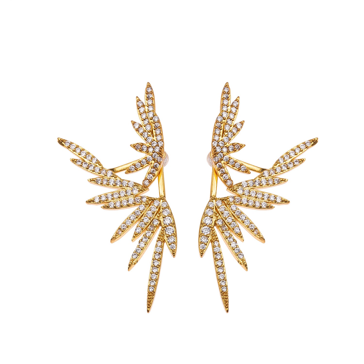 European And American Earrings With Micro-Inlaid Zircon