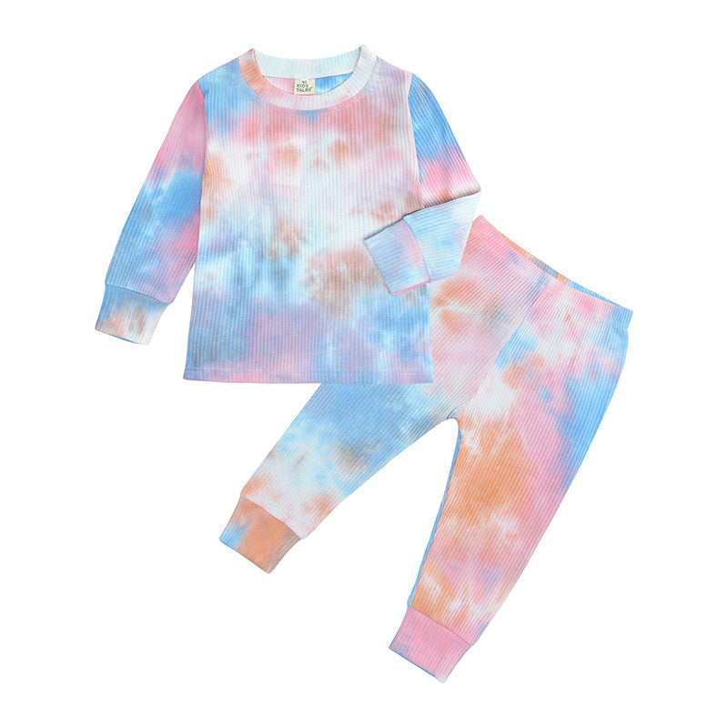 Tie-dye Pit Strip Suit For Boys And Girls