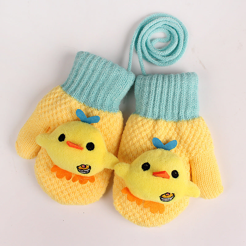 Children's Winter Female 1-8 Years Old Warm Male Baby Gloves