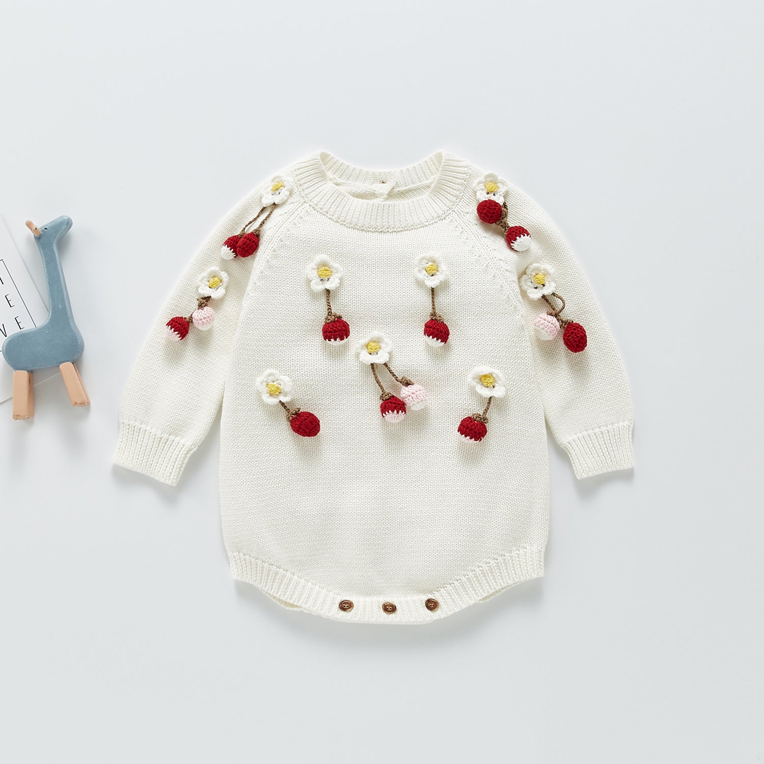 New Baby Cute Strawberry Nordic Style One-piece