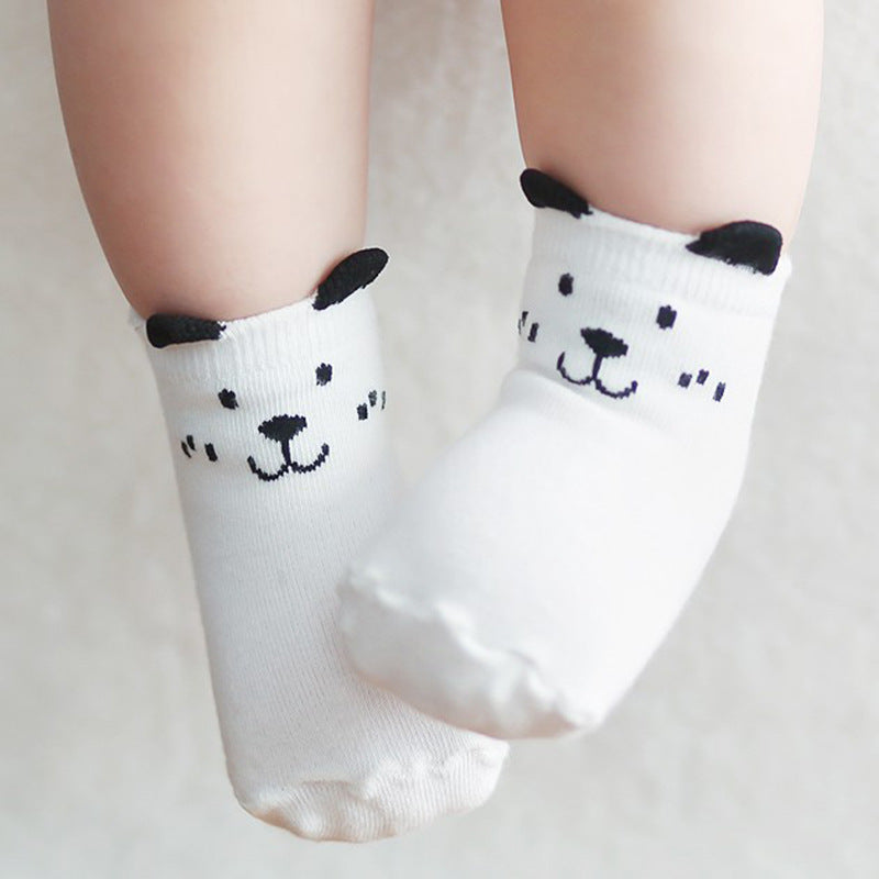 Spring And Autumn New Asymmetric Cartoon Children's Socks Cotton Baby Floor Socks Non-slip Baby Socks