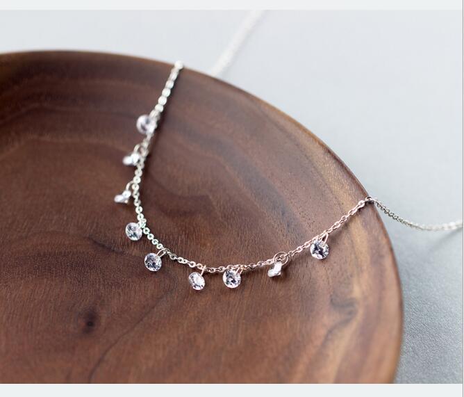 Summer Sweet Necklace Fashion Temperament Rhinestone Clavicle Chain
