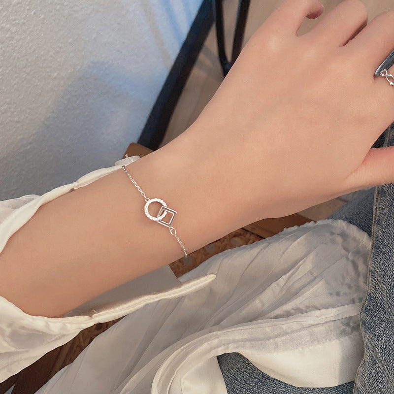 Women's Personalized Design Square Ring Bracelet